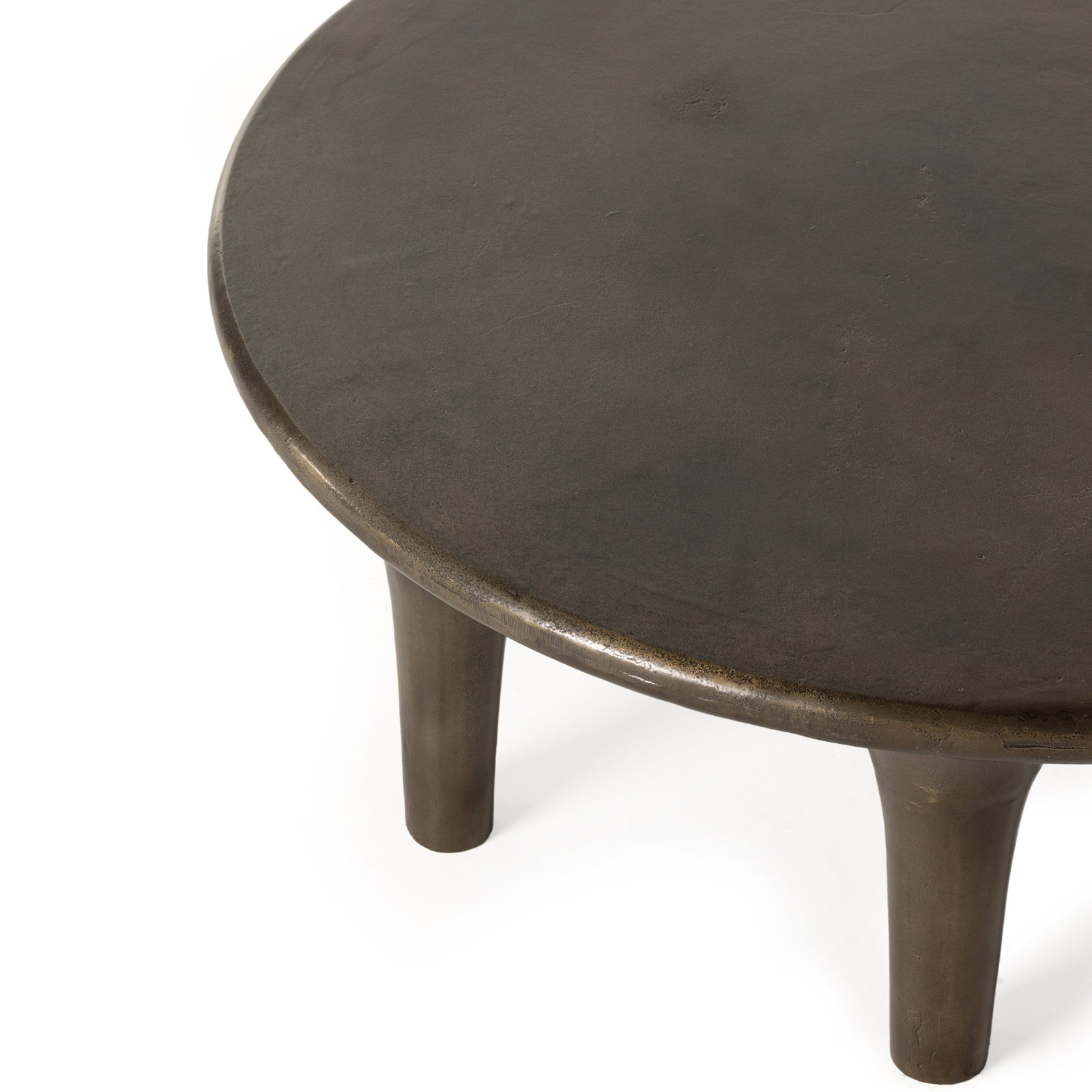 Zed Single Coffee Table, Aged Bronze
