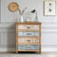 Commode vintage à 4 tiroirs en bois vieilli