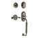 Nostalgic Warehouse Rope Rosette C Grip Handleset with Single Cylinder Deadbolt and Swan Lever