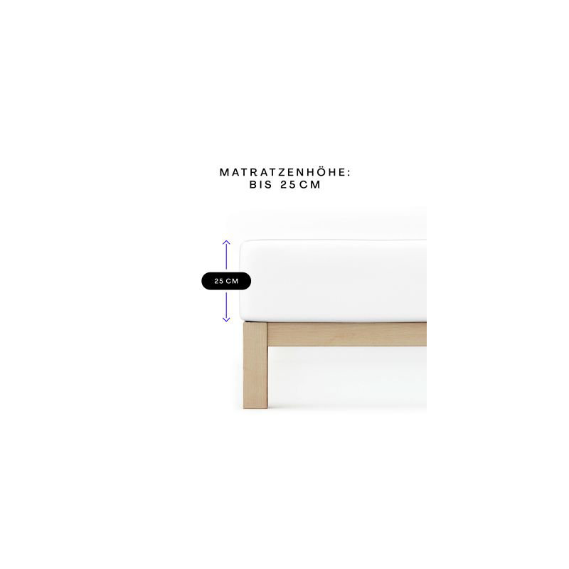 26 100% Cotton Jersey Knit Fitted Sheet, Full-White, L 140 x 200cm - 160 x 200cm