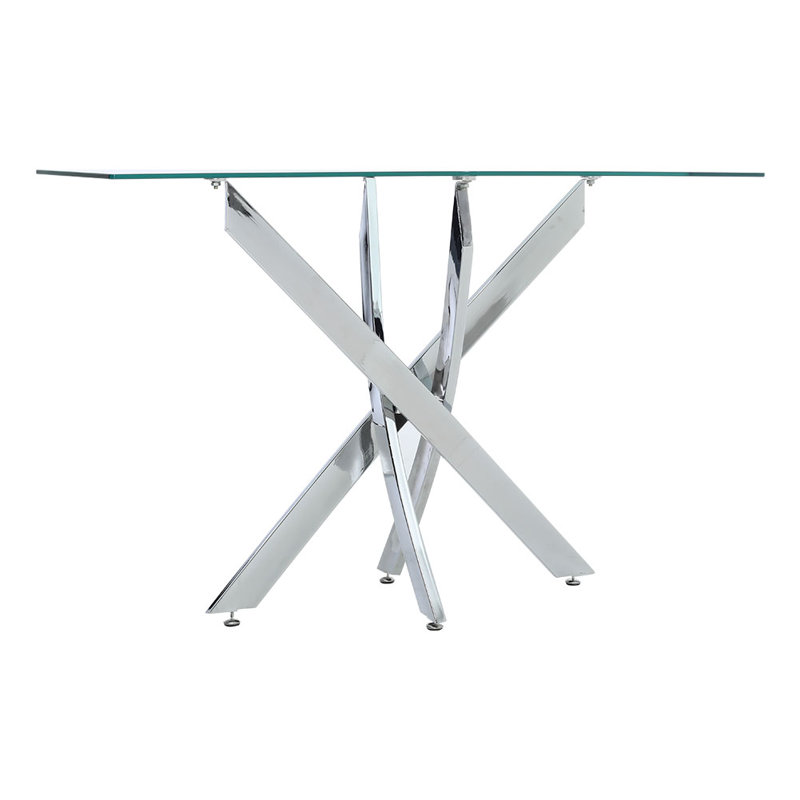 Rectangular Glass Fashion Dining Table