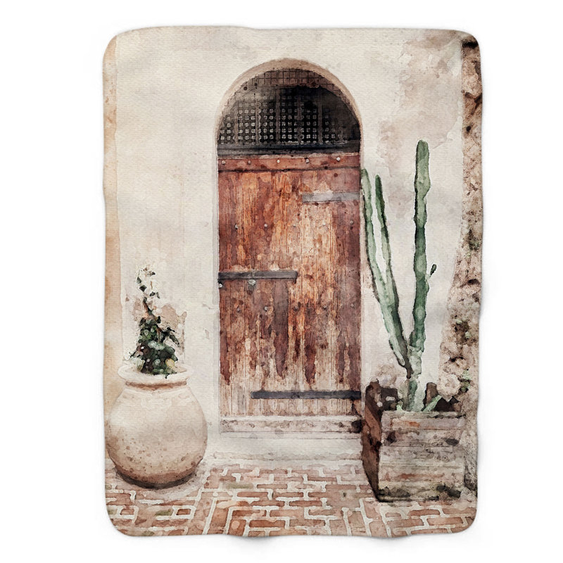 Jeté artistique 1 pièce Premium Sherpa, L 50 po x L 60 po