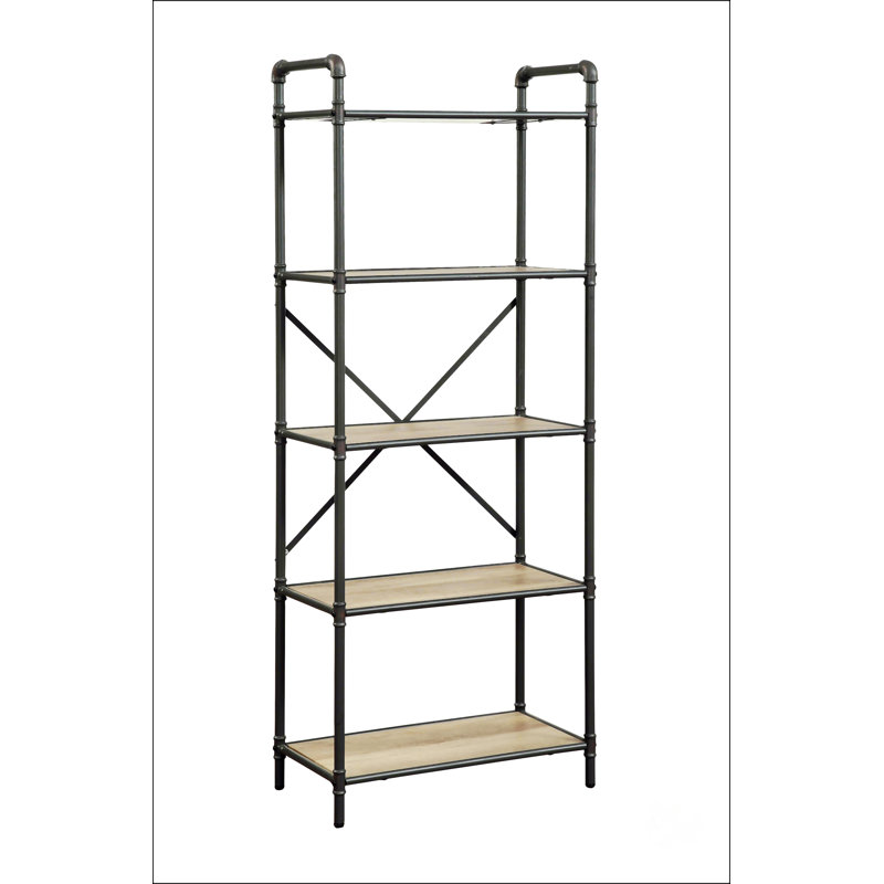 Antique Oak & Sandy Gray Finish Bookshelf