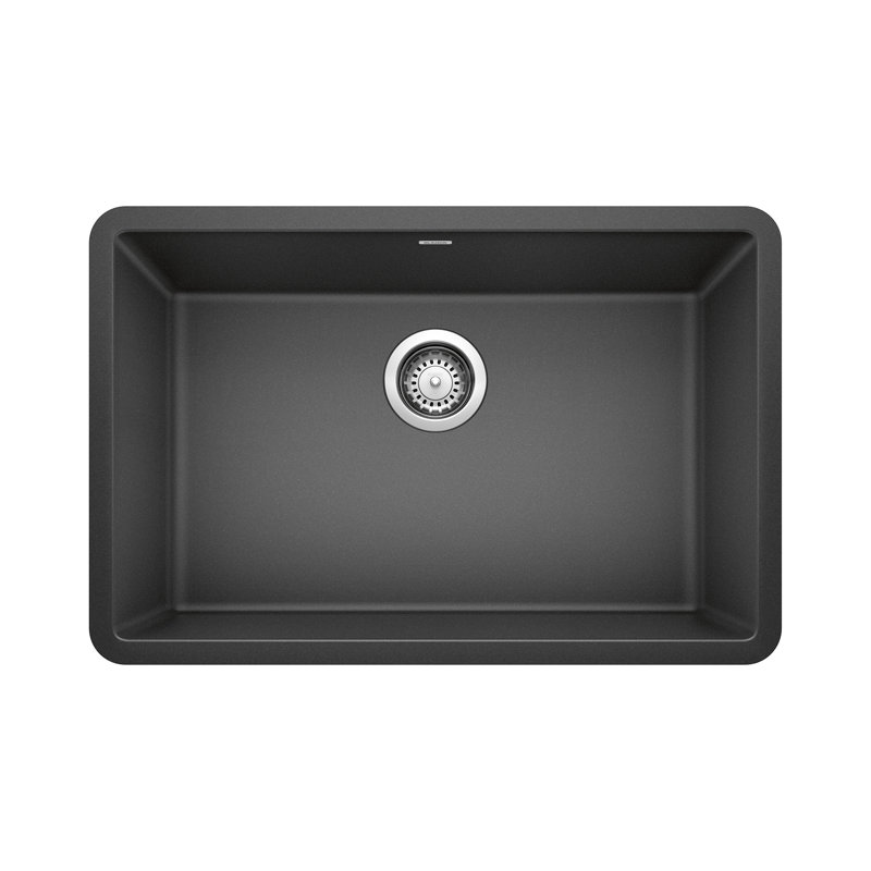 Precis SILGRANIT 27" Single Bowl Undermount Kitchen Sink, Anthracite
