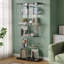 Vitrine 72 po en verre, 5 tablettes, double porte avec serrure - standard