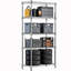 Étagère de rangement 1250 lb Étagère utilitaire 5 niveaux Étagère de rangement en fil métallique pour la maison, la cuisine et le bureau (P 13,7 po x l 23,6 po x H 62,4 po)-1500233574