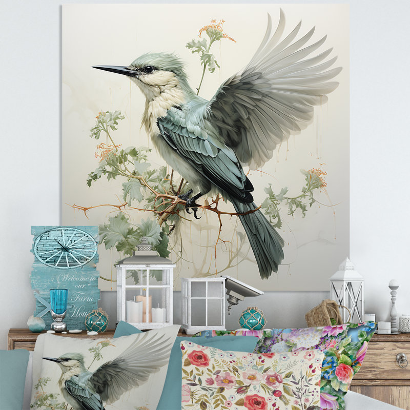 Hummingbird Jade Journey 1 - Hummingbird Animal Metal Wall Art, 16" H x 16" W