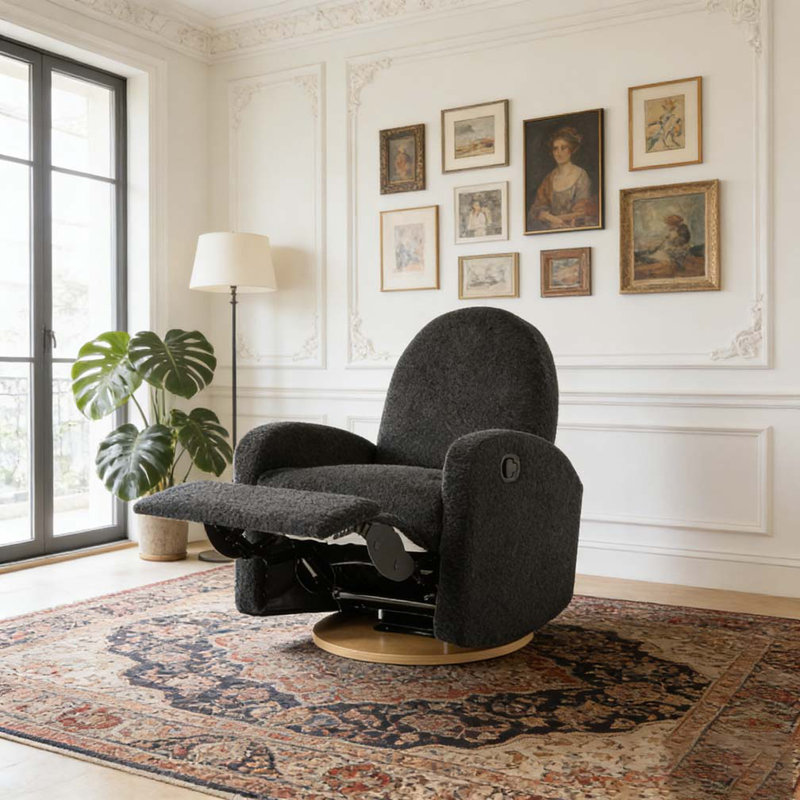 Fauteuil inclinable et pivotant 360 °, Gris foncé