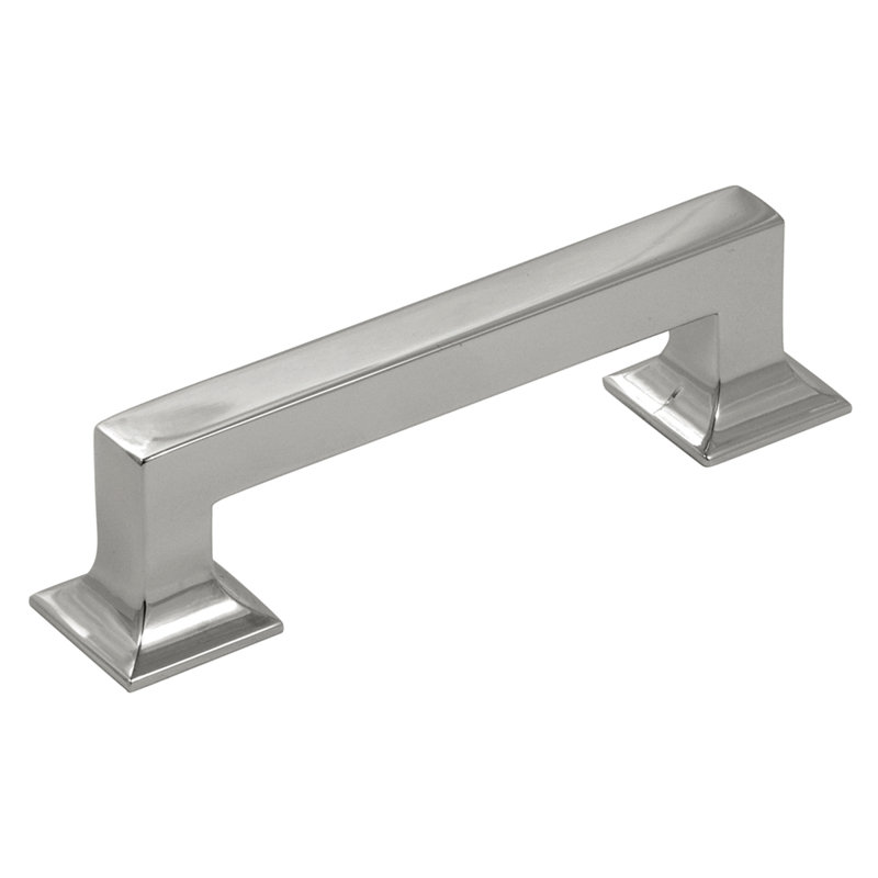 Poignée Studio Collection - Poignée d'armoire de 3 3/4 po nickel satiné - Quincaillerie transitionnelle pour tiroirs et armoires