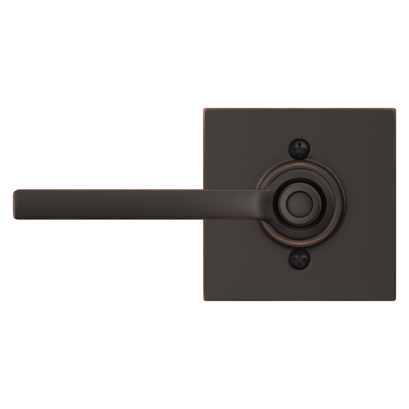 Latitude Lever with Collins Trim Bed and Bath Lock, Aged Bronze