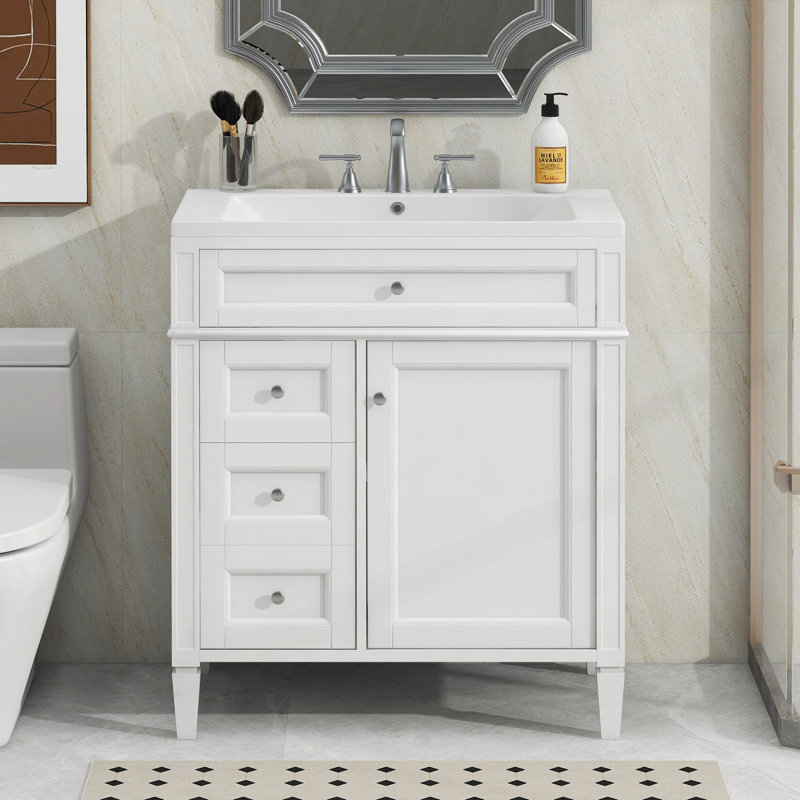 Rangement pour salle de bain Silvya, Blanc