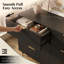Contemporary 6 Drawer Dresser - Fluted Sideboard With Gold Accents, Spacious Storage Cabinet For Bedroom Living Room-966735426