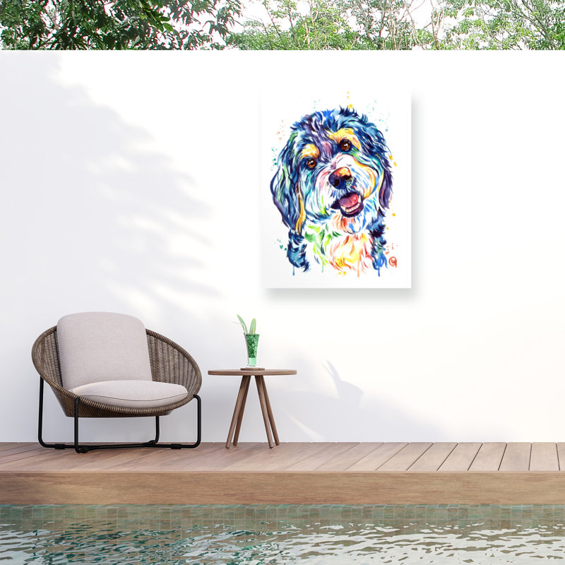 Toile d'extérieur Lisa Whitehouse Bernedoodle, H 14 po x l 19 po