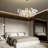 40 " 8-Light Ceramic Ginkgo Leaf Chandeliers-2007504381