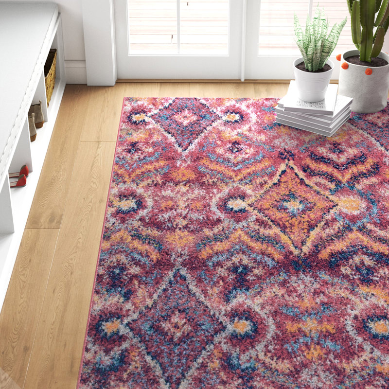 Christa Oriental Fuchsia Area Rug, Rectangle 8' x 10'