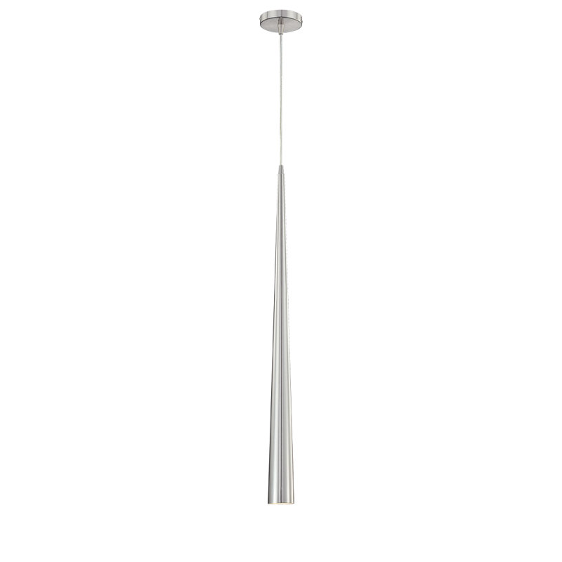 1 - Light Single Pendant, Satin Nickel, Satin Nickel, Large