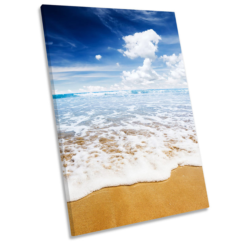 Beach Surf Wave Seascape - Wrapped Canvas Print, 45.7cm H x 30.5cm W