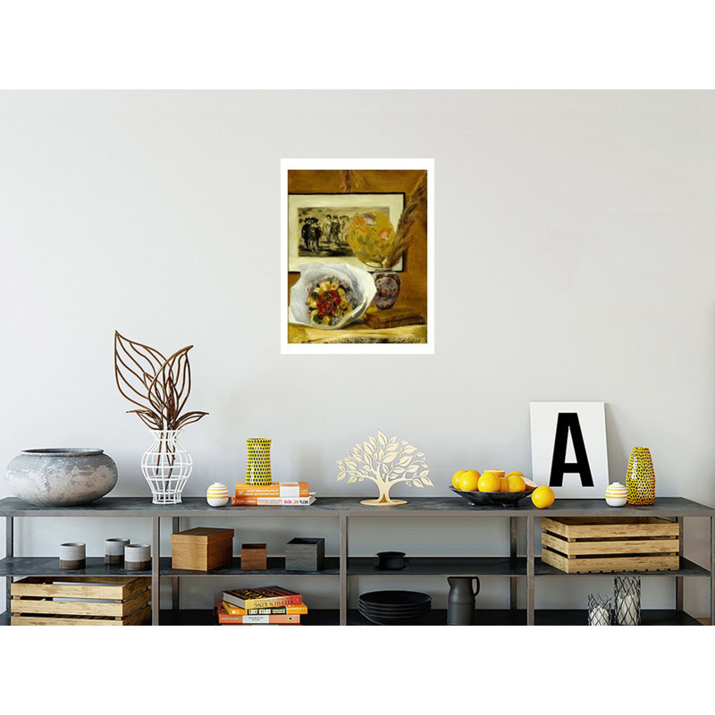 Nature morte avec bouquet de Pierre-Auguste Renoir - Impression Giclée, H 28 po x l 22 po