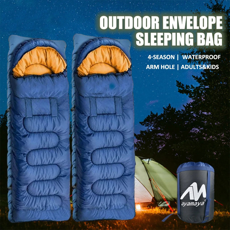 Sac de couchage d'extérieur, sacs de couchage enveloppants 4 saisons, camping portatif imperméable pour l'hiver