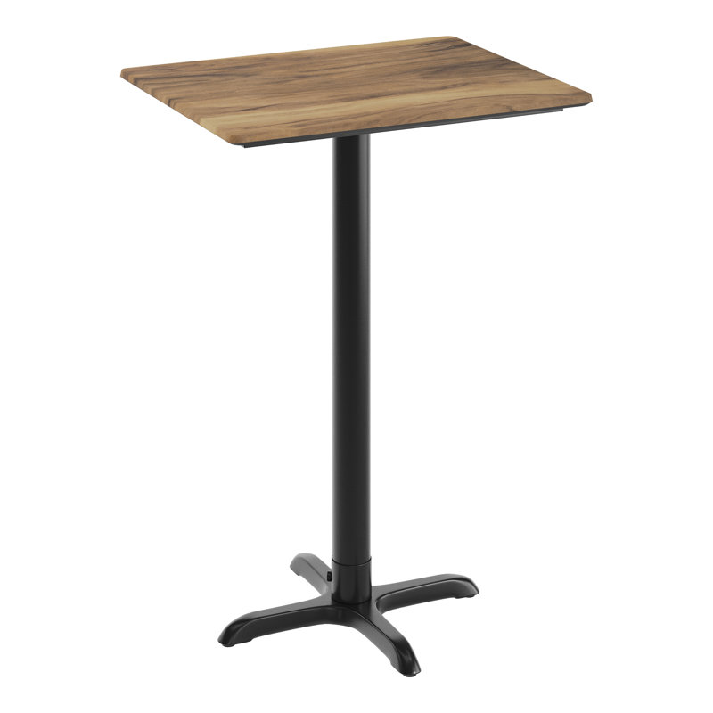 Commercial Seamless Surface Tabletop with Bar Height Crisscross Base, 42"H x 29.75"L x 23.75"W, Natural