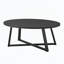 Table basse moderne en bois ovale-129231953
