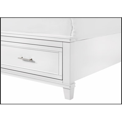 Lit de rangement avec compartiments spacieux et tête de lit artistique pour les chambres élégantes