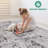 Area Rug Synthetic Fiber Stain Resistant Non-Shedding Abstract Cream Brown Medium 6' x 9'