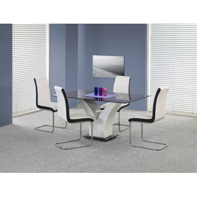 Abin Glass Top Dining Table