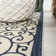 Deilani Vintage Filigree Textured Weave Navy/Beige Indoor/Outdoor Rug