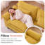 Canapé modulaire de 118 po avec rangement, canapé U Cloud Comfy avec repose-pieds et coussins décoratifs, canapé-lit modulaire en chenille pour salon, chambre à coucher-1000015724