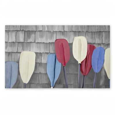 Tapis de porte d'extérieur imprimé USA Paddles par Kim Allen, 18 po x 30 po