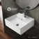 Claire Ceramic Square Wall Mount Bathroom Sink with Overflow