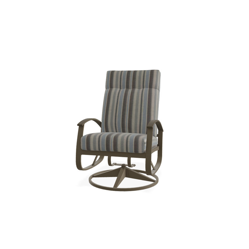 Chaise berçante pivotante réglable avec coussins Askar, Aperçu de nuage, Bois de plage P40, Bois de plage texturé