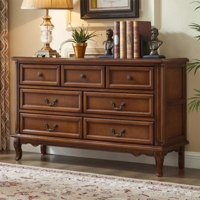 Armoire d'appoint en bois massif brun noisette