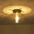 1 - Light Modern Clear Drum Glass Semi Flush Mount