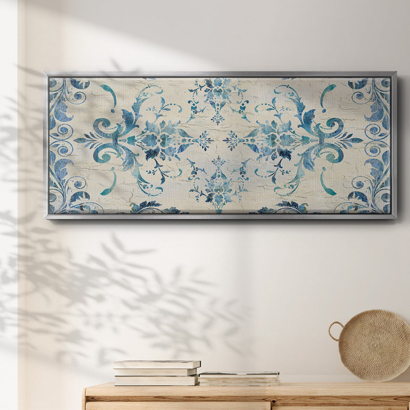 Bordure damassée - toile encadrée