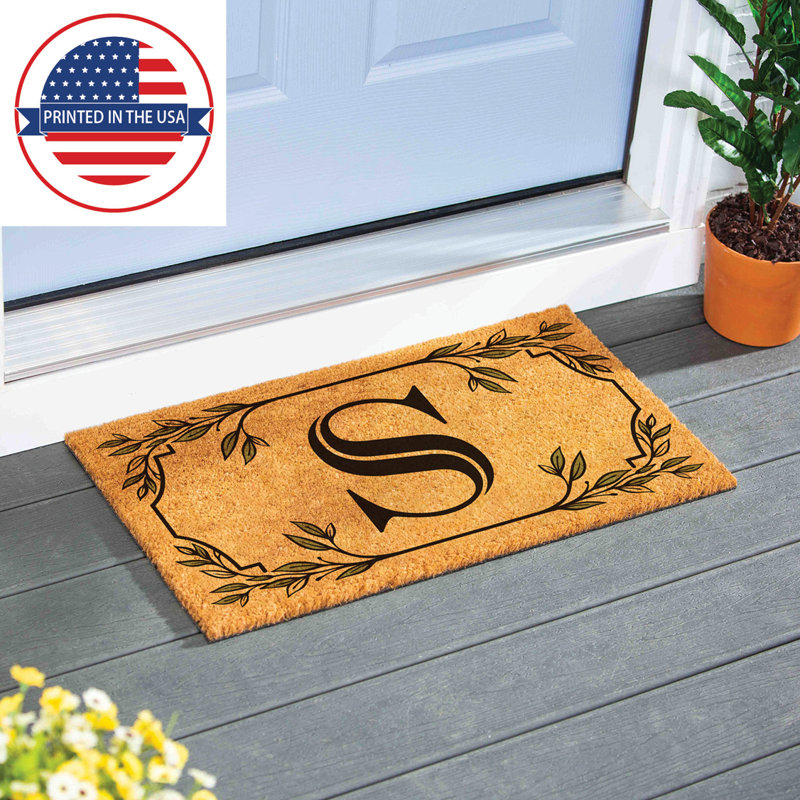 Monogram Coir Mat, Letter "S"