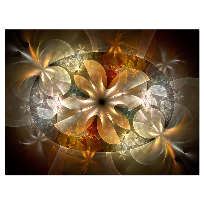 «Fractal Flower with Blue Détails», reproduction d'impression sur toile tendue, H 8 po x l 12 po x P 1 po