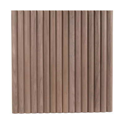 Panneau mural décoratif en forme de tambour rond 3/8 po x 1 pi x 4 pi à finition carrée en noyer non fini 3/4 po