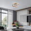 Golden 2-Light Clover Flush Mount