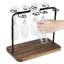 Metal Tabletop Wine Glass Rack In Brown