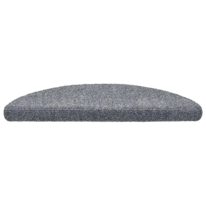 Ocracoke Non-Slip Grey Stair Tread, Semi-Circle 17cm x 56cm