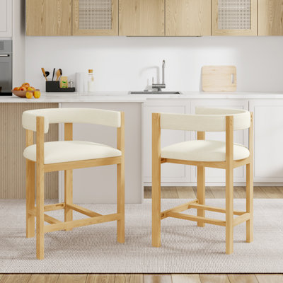 Simon Modern Curved-Back Counter Stools by Latitude Run