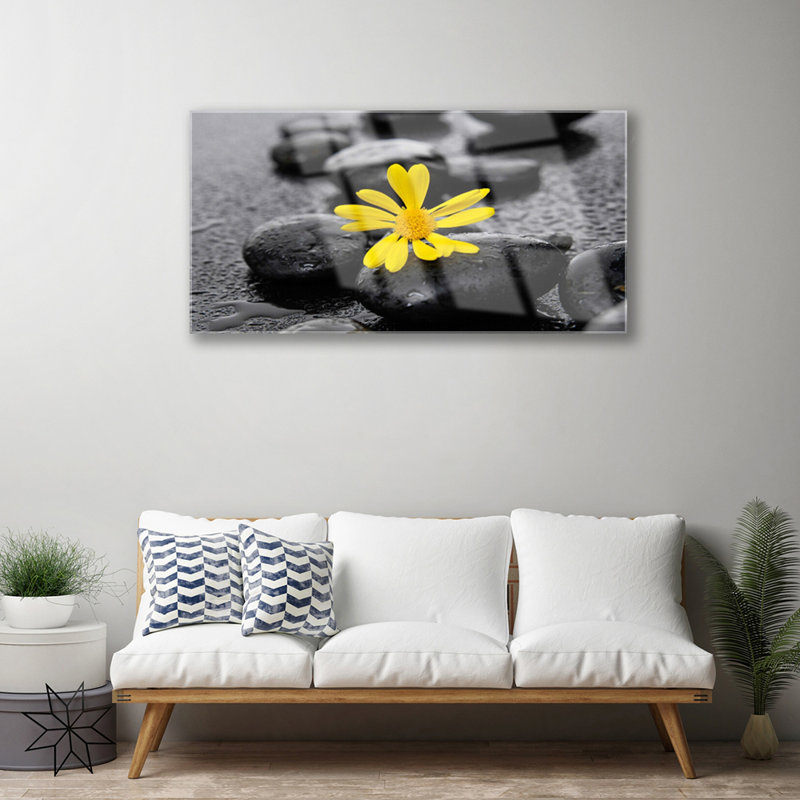 Flower Stones - No Frame Print on Glass