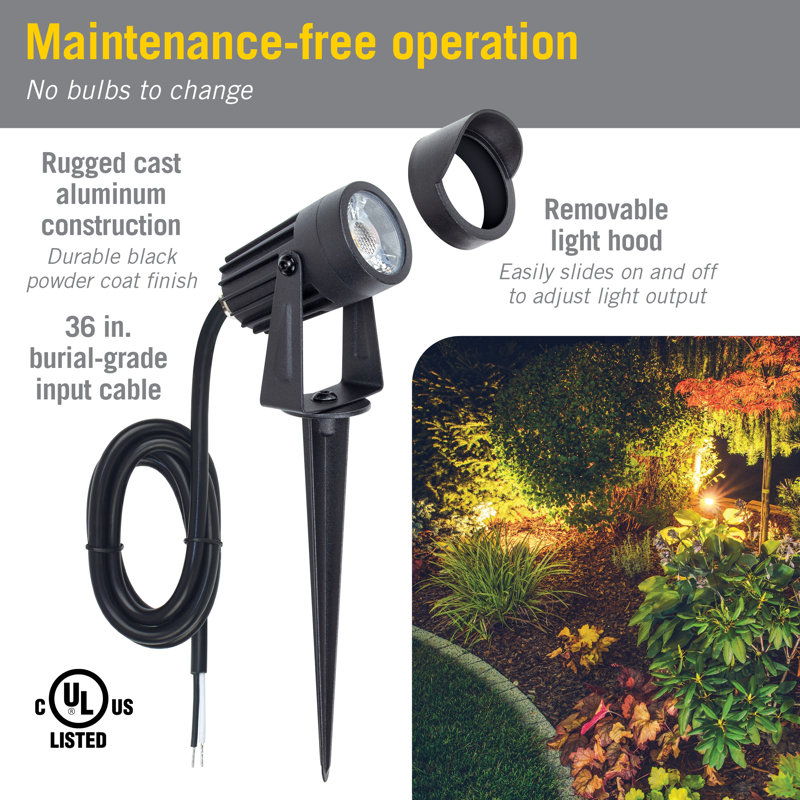 White 3W LED Landscape Light with Spike