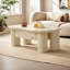 Table de bout crème avec rangement Cloud
