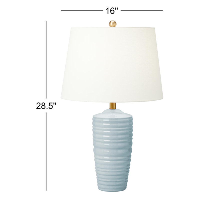 Ceramic Table Lamp, Frosted Anglia