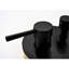 Douche en noir mat - Fabriquée en laiton fin et en acier inoxydable pour salle de bain-117430115