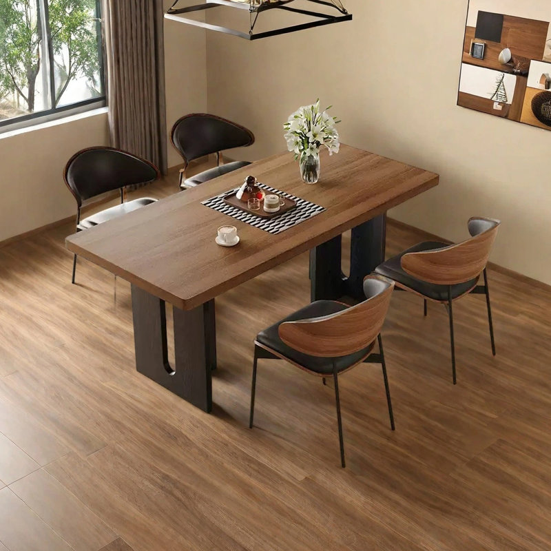 Retro and simple dining table, 29.53"H x 62.99"L x 31.5"W