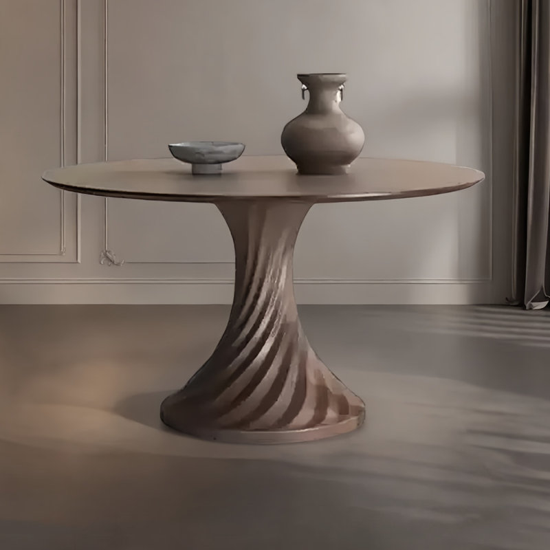 Table ronde pour petit appartement de style français, H 29,53 po x L 47,24 po x l 47,24 po